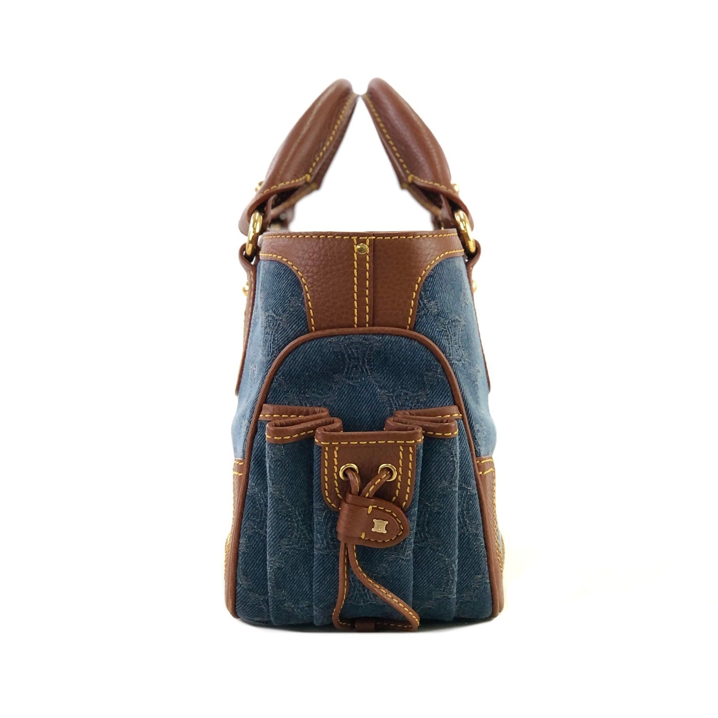 CELINE Paris macadam Denim Boogie bag Handbag Old CELINE Vintage s2y66f