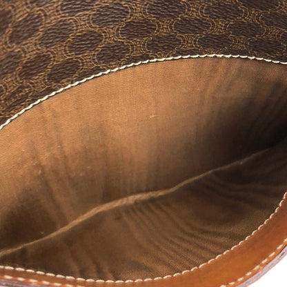 CELINE Macadam Square Crossbody Shoulder bag Brown Vintage Old CELINE 25tn36