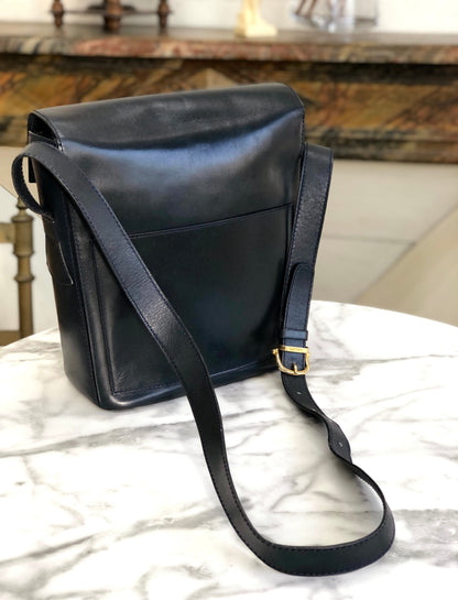 CELINE 馬蹄形斜背包單肩包 黑色 復古舊款 CELINE k6w24n