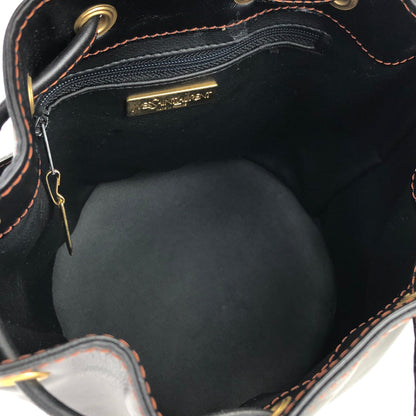 Yves Saint Laurent Y Cut out Drawstring Shoulder bag Black YSL Vintage Old vd5asi