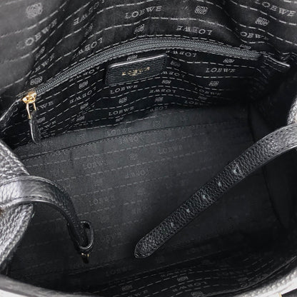 LOEWE Alamo Anagram Turn lock Handbag Shoulderbag Black Vintage Old 8x57zd