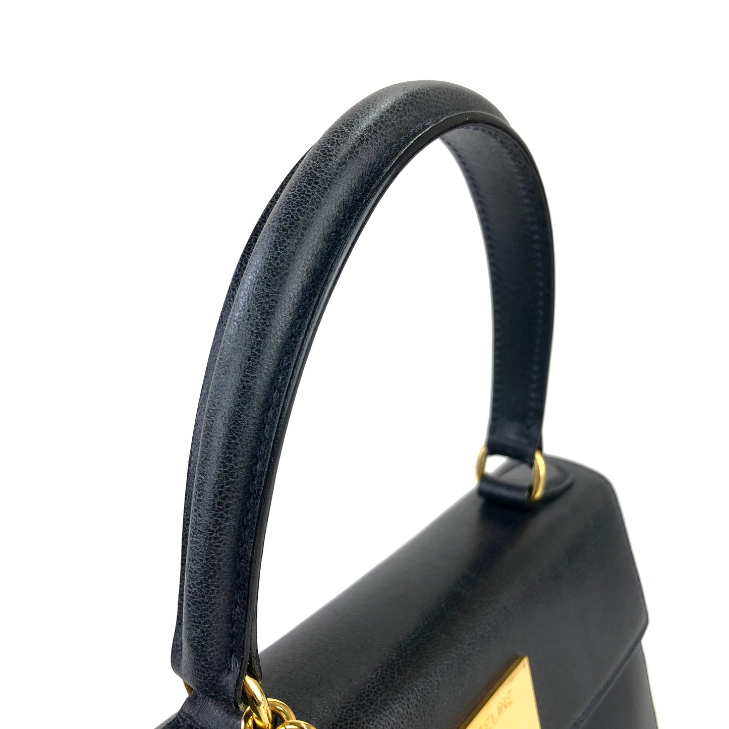 CELINE Chain Gancini Mantel 2Way Handbag Crossbody Shoulder bag Black Vintage Old CELINE warit3
