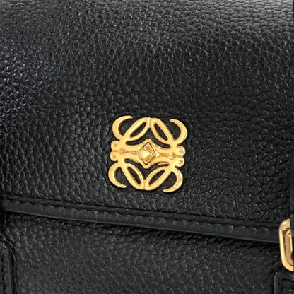 LOEWE Alamo Anagram Turn lock Handbag Shoulderbag Black Vintage Old 8x57zd