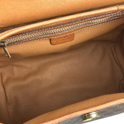 CELINE Macadam Blason Triomphe Box 手提包 棕色 復古 舊款 CELINE ifc326