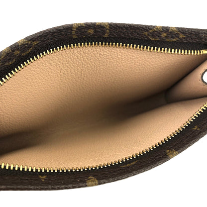 LOUIS VUITTON Monogram Chain strap Minibag Handbag Brown Vintage Old 43dna5