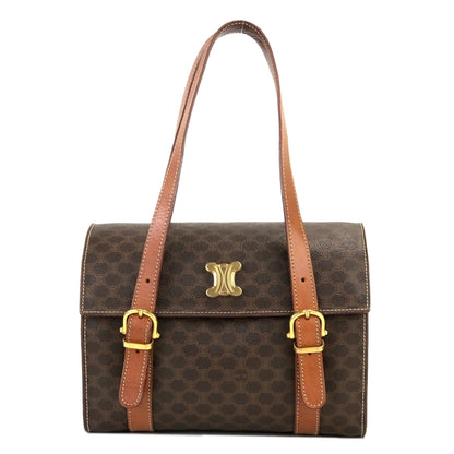 CELINE Macadam Blason Triomphe Box 手提包 棕色 復古 舊款 CELINE ifc326