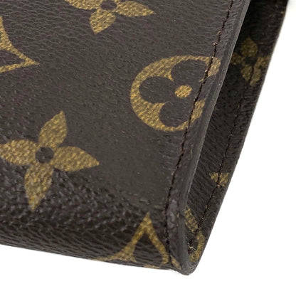 LOUIS VUITTON Monogram Chain strap Minibag Handbag Brown Vintage Old 43dna5