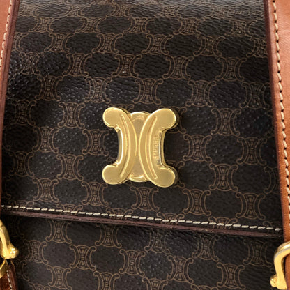 CELINE Macadam Blason Triomphe Box 手提包 棕色 復古 舊款 CELINE ifc326