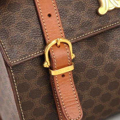 CELINE Macadam Blason Triomphe Box 手提包 棕色 復古 舊款 CELINE ifc326