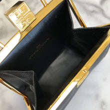 Load image into Gallery viewer, GIVENCHY Logo Clasp Mini Handbag Black Vintage Old gmgwt2
