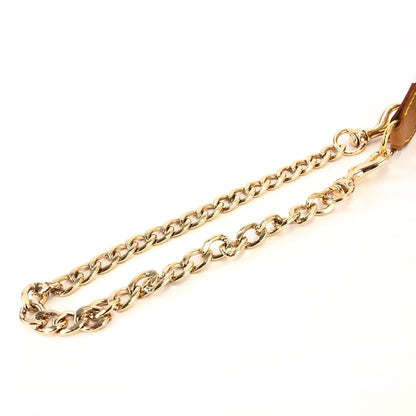 LOUIS VUITTON Monogram Chain strap Minibag Handbag Brown Vintage Old 43dna5