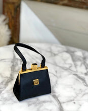 Load image into Gallery viewer, GIVENCHY Logo Clasp Mini Handbag Black Vintage Old gmgwt2
