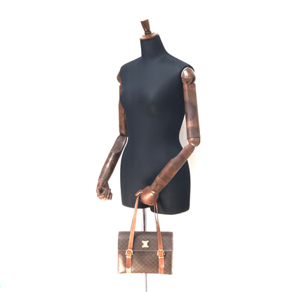CELINE Macadam Blason Triomphe Box 手提包 棕色 復古 舊款 CELINE ifc326