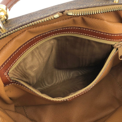 CELINE Macadam Handbag Vanity bag Brown Vintage OldCELINE 2uhtjy