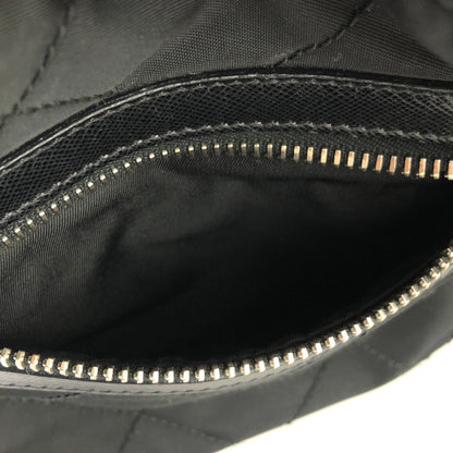 PRADA Triangle logo  Hobobag Nylon Quilting Handbag mini Black Vintage Old jadc3u