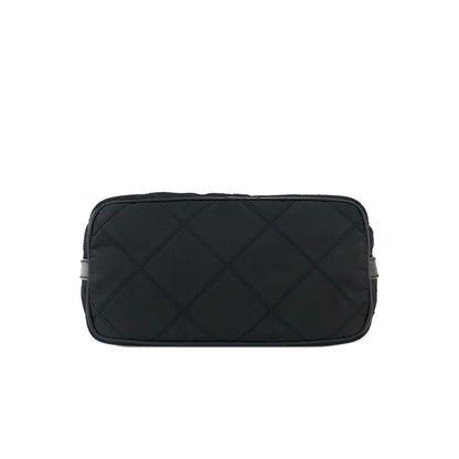 PRADA Triangle logo  Hobobag Nylon Quilting Handbag mini Black Vintage Old jadc3u
