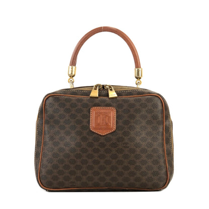 CELINE Macadam Handbag Vanity bag Brown Vintage OldCELINE 2uhtjy