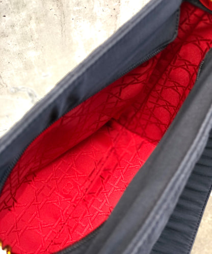 Christian Dior Cannage Lady dior Charm Nylon Shoulderbag Black 6bgtxu