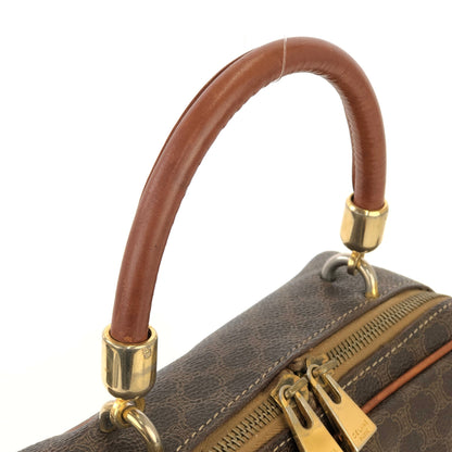 CELINE Macadam Handbag Vanity bag Brown Vintage OldCELINE 2uhtjy
