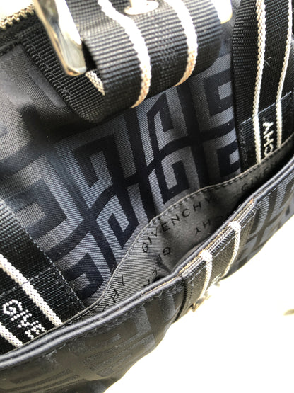 GIVENCHY Logo pattern Nylon Mini Boston bag Handbag Black Vintage Old emzydn