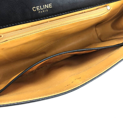 CELINE 馬銜扣兩用單肩包手拿包黑色復古舊 Celine z4nx75