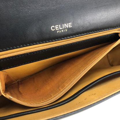 CELINE 馬銜扣兩用單肩包手拿包黑色復古舊 Celine z4nx75