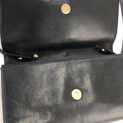 CELINE 馬銜扣兩用單肩包手拿包黑色復古舊 Celine z4nx75