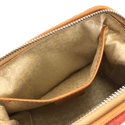 CELINE C Macadam 絨面革鏈條迷你手提包 紅色舊款 CELINE Vintage 28tdkd