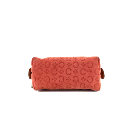 CELINE C Macadam 絨面革鏈條迷你手提包 紅色舊款 CELINE Vintage 28tdkd