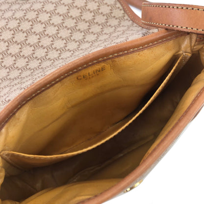CELINE Macadam Blason 翻蓋斜背包迷你肩背包米色復古舊 Celine 3mrfgw