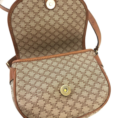 CELINE Macadam Blason 翻蓋斜背包迷你肩背包米色復古舊 Celine 3mrfgw