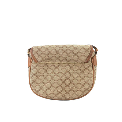 CELINE Macadam Blason 翻蓋斜背包迷你肩背包米色復古舊 Celine 3mrfgw