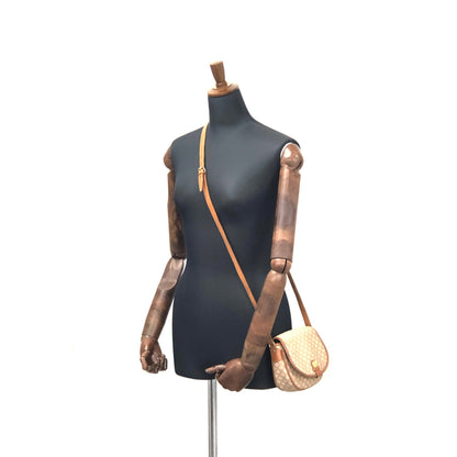 CELINE Macadam Blason 翻蓋斜背包迷你肩背包米色復古舊 Celine 3mrfgw