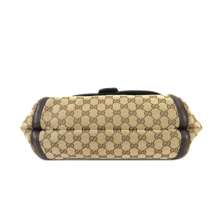 GUCCI GG Canvas Horsebit Bamboo Tassel Handbag Beige Vintage Old Gucci 67z6bi