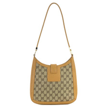Load image into Gallery viewer, GUCCI G logo metal fittings GG canvas shoulder bag beige vintage old Gucci m82jy5
