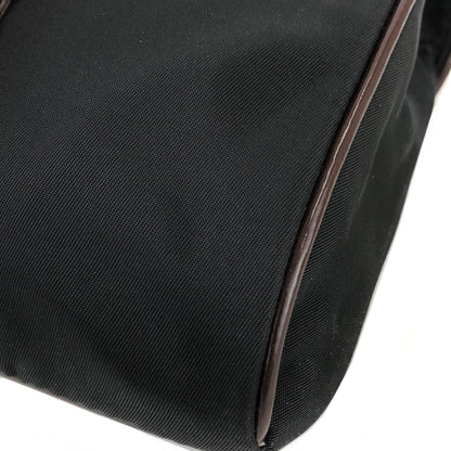 PRADA Triangle logo Nylon Crocodile belt Pouch Black Vintage Old 7s8xza