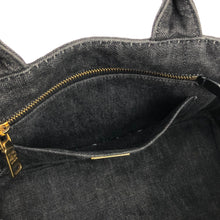 Load image into Gallery viewer, PRADA CANAPA Logo Denim Handbag 1BG439 Gray Vintage Old iggse5
