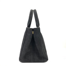 Load image into Gallery viewer, PRADA CANAPA Logo Denim Handbag 1BG439 Gray Vintage Old iggse5
