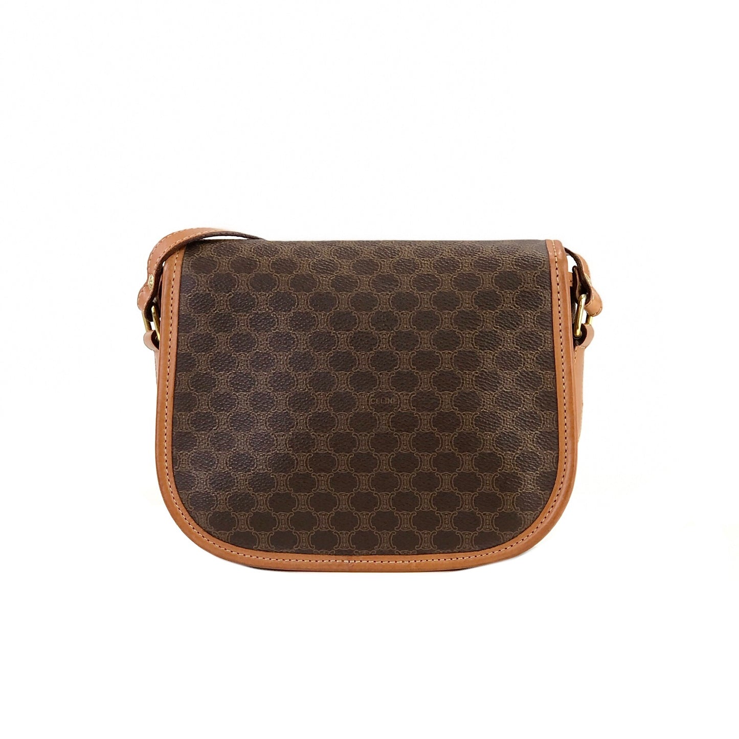 CELINE Macadam Blason embossed PVC leather flap pochette shoulder bag –  VintageShop solo