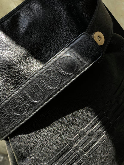 GUCCI 標誌抽繩單肩包 黑色 復古 舊款 Gucci 3kemyv