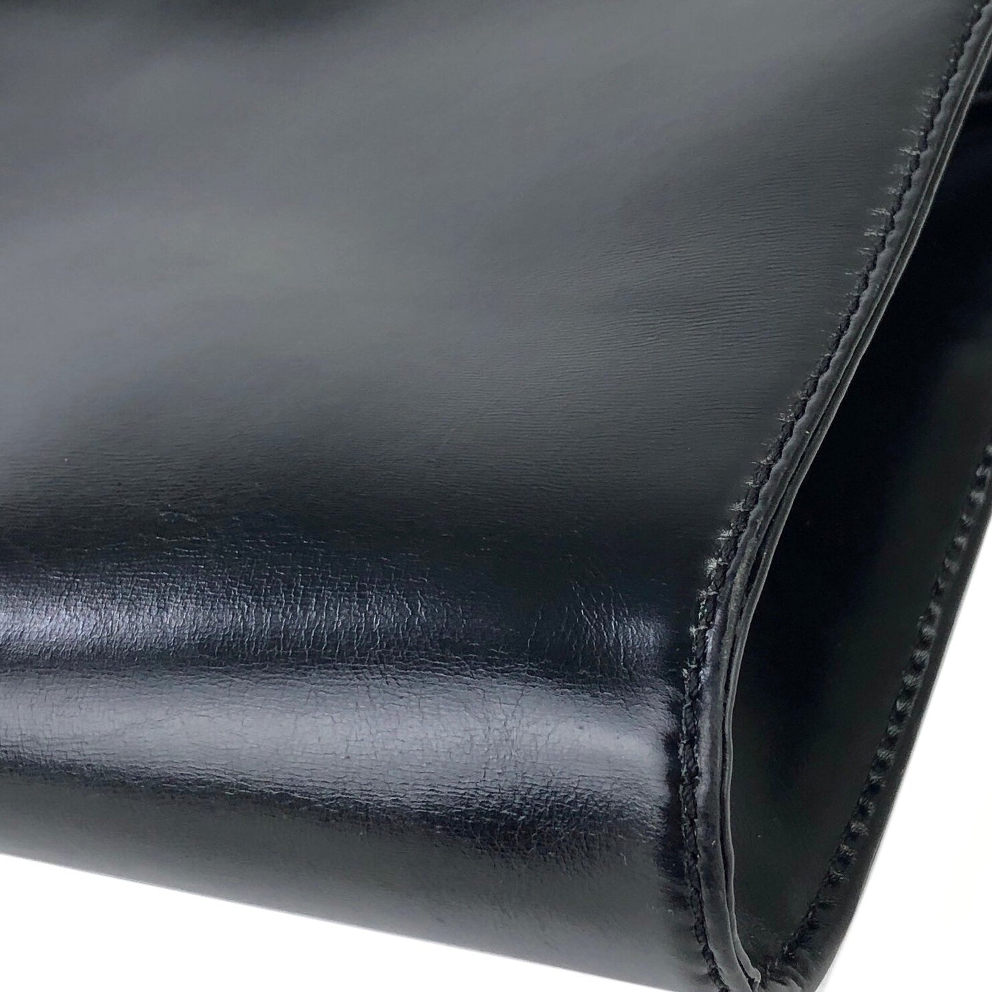 LOEWE Anagram Leather Clutchbag Black Vintage Old 7jjj34