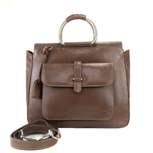 Load image into Gallery viewer, GUCCI Metal handle Leather Handbag Shoulder bag Brown Old gucci Vintage ijdcnf
