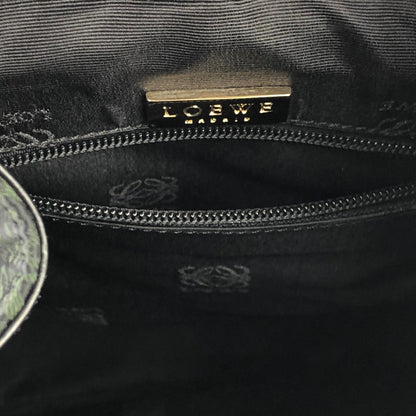 LOEWE Anagram pattern Jacquard Backpack Black Vintage Old akvukm