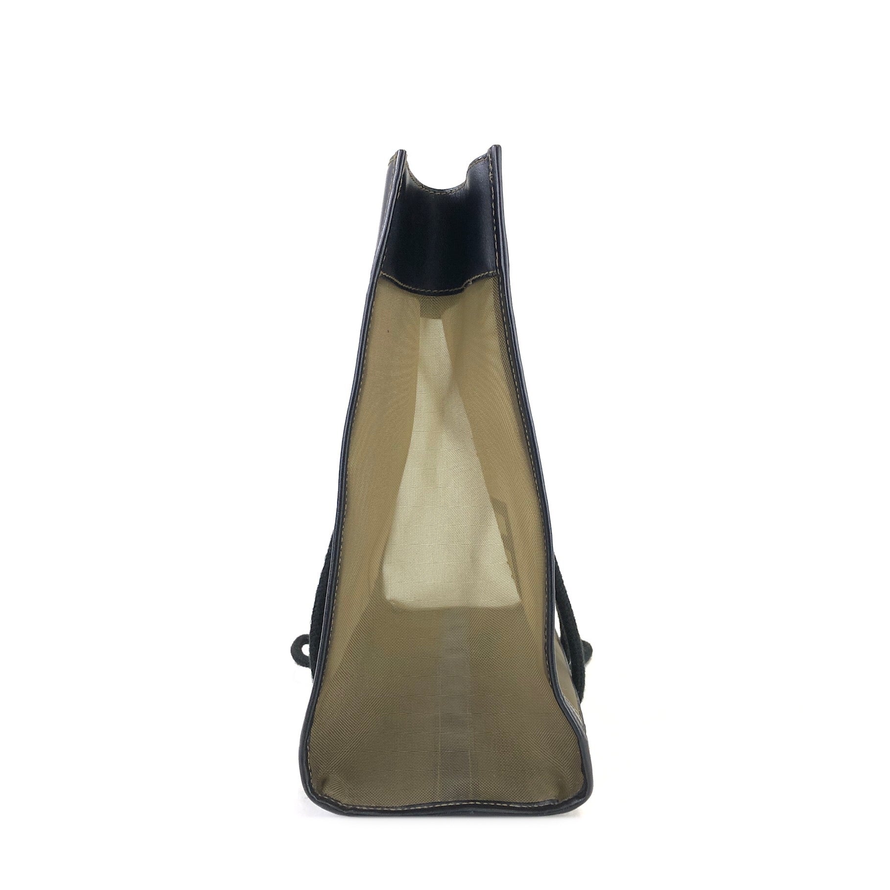 Fendi Black Mesh Logo Shopper Tote Bag 1025f18 at 1stDibs