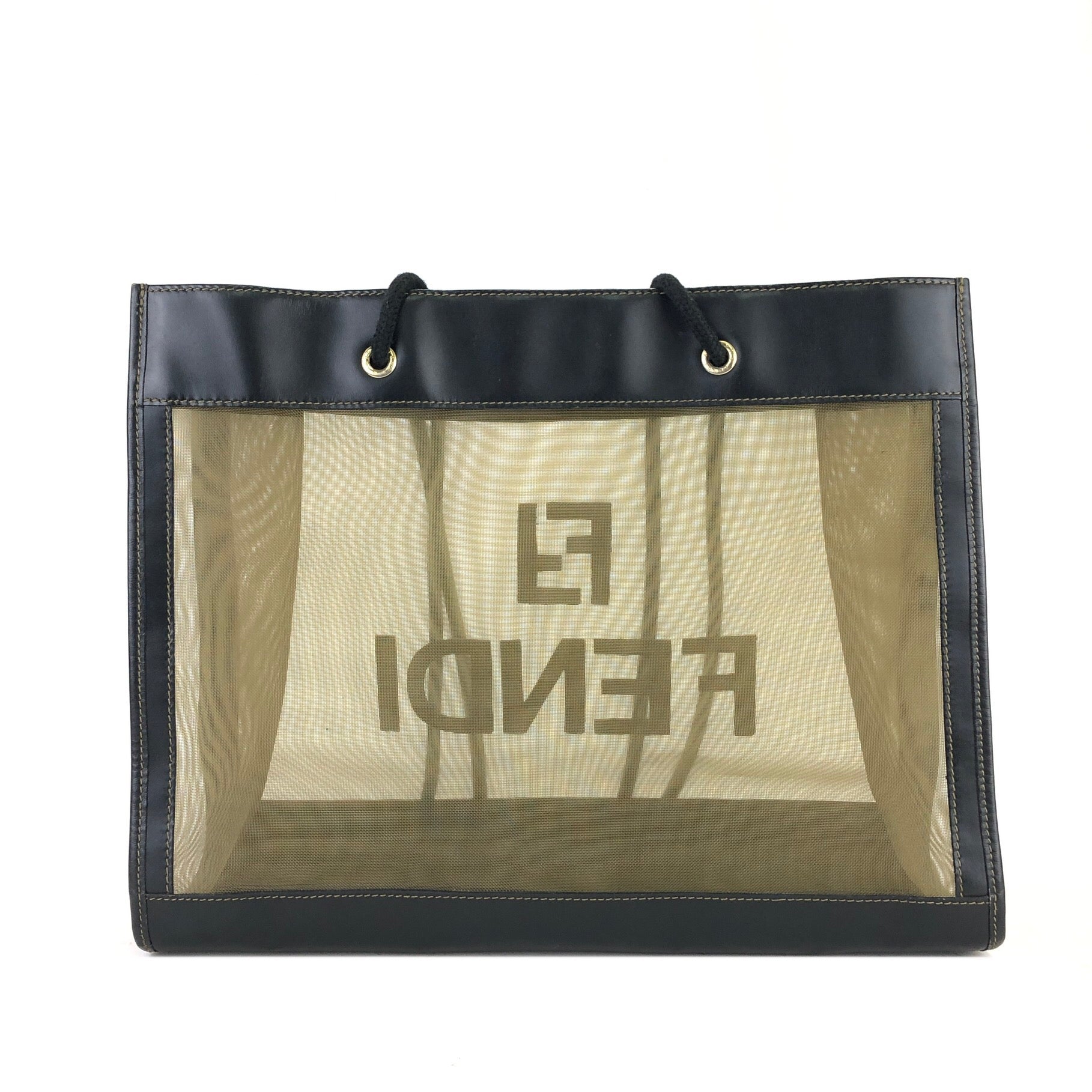 Fendi see through outlet tote