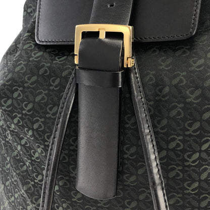 LOEWE Anagram pattern Jacquard Backpack Black Vintage Old akvukm