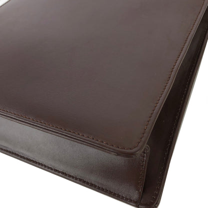 GUCCI Circle logo Leather Shoulder bag Brown Vintage Old gucci k4kfrm