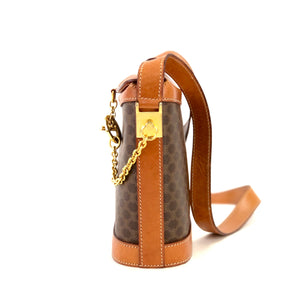 CELINE Macadam Toggle clasp chain Bucket bag Shoulderbag Brown Vintage Old CELINE nk6ve8