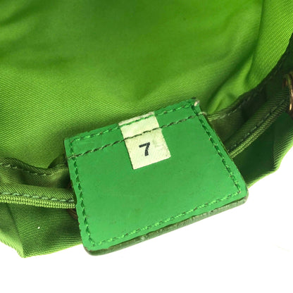 PRADA Triangle logo Nylon Drawstring Mini Handbag Green Vintage Old yjxupb