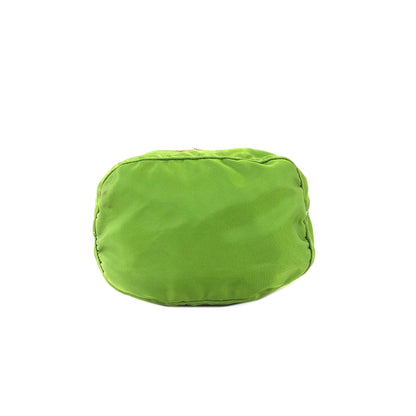 PRADA Triangle logo Nylon Drawstring Mini Handbag Green Vintage Old yjxupb